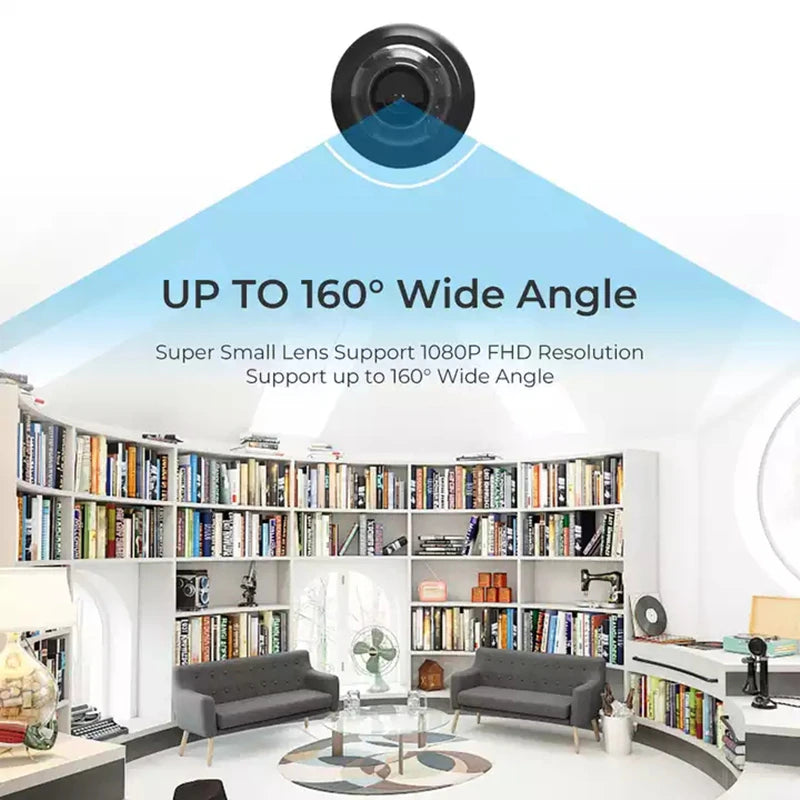 "Ultimate Home Security: HD 1080P Mini Wifi Camera with Night Vision, Motion Detection, and Baby Monitor - Your All-In-One Surveillance Solution!"