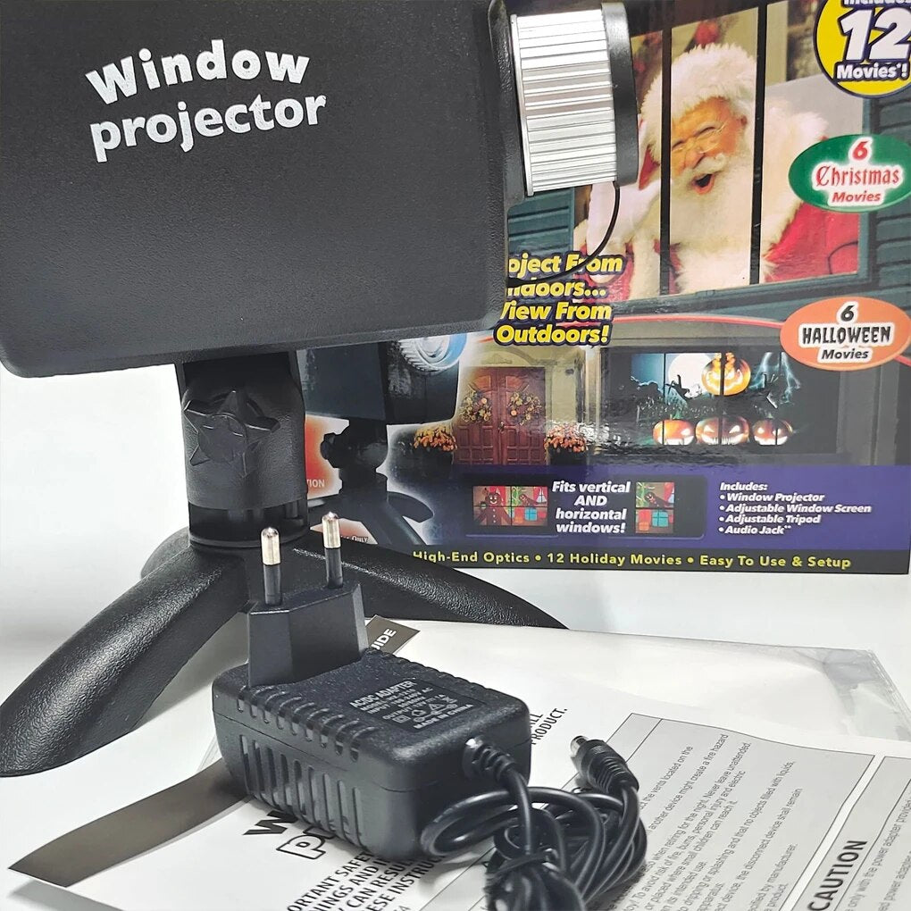 "Enchanting Wonderland Horror Movie Lamp Projector: Transform Your Christmas Garden into a Mesmerizing Lighting Show with Tripod! Perfect for Window Display, DJ Sets, and Spooky Halloween Atmosphere"