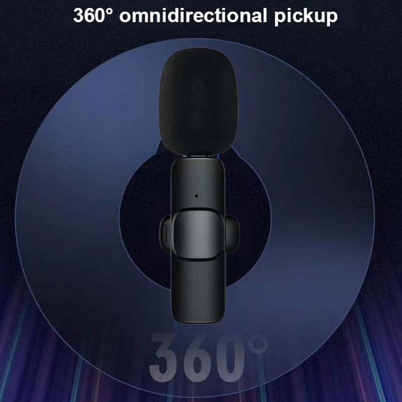 "Professional Wireless Lavalier Microphone: Crystal Clear Audio for Recording, Streaming, and Live Events on Iphone, Android, and More!"