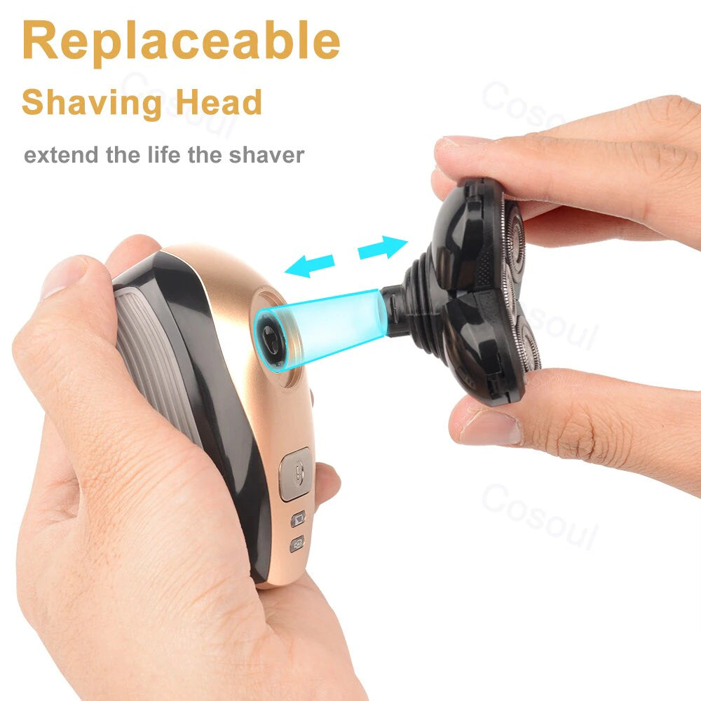 "Ultimate Bald Head Shaver - Rechargeable Electric Razor for Men, Perfect for Body Hair Trimming and Grooming"