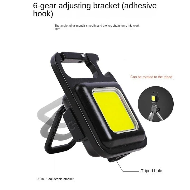 "Super Bright Mini LED Flashlight Keychain - Rechargeable, Portable, and Perfect for Outdoor Adventures!"